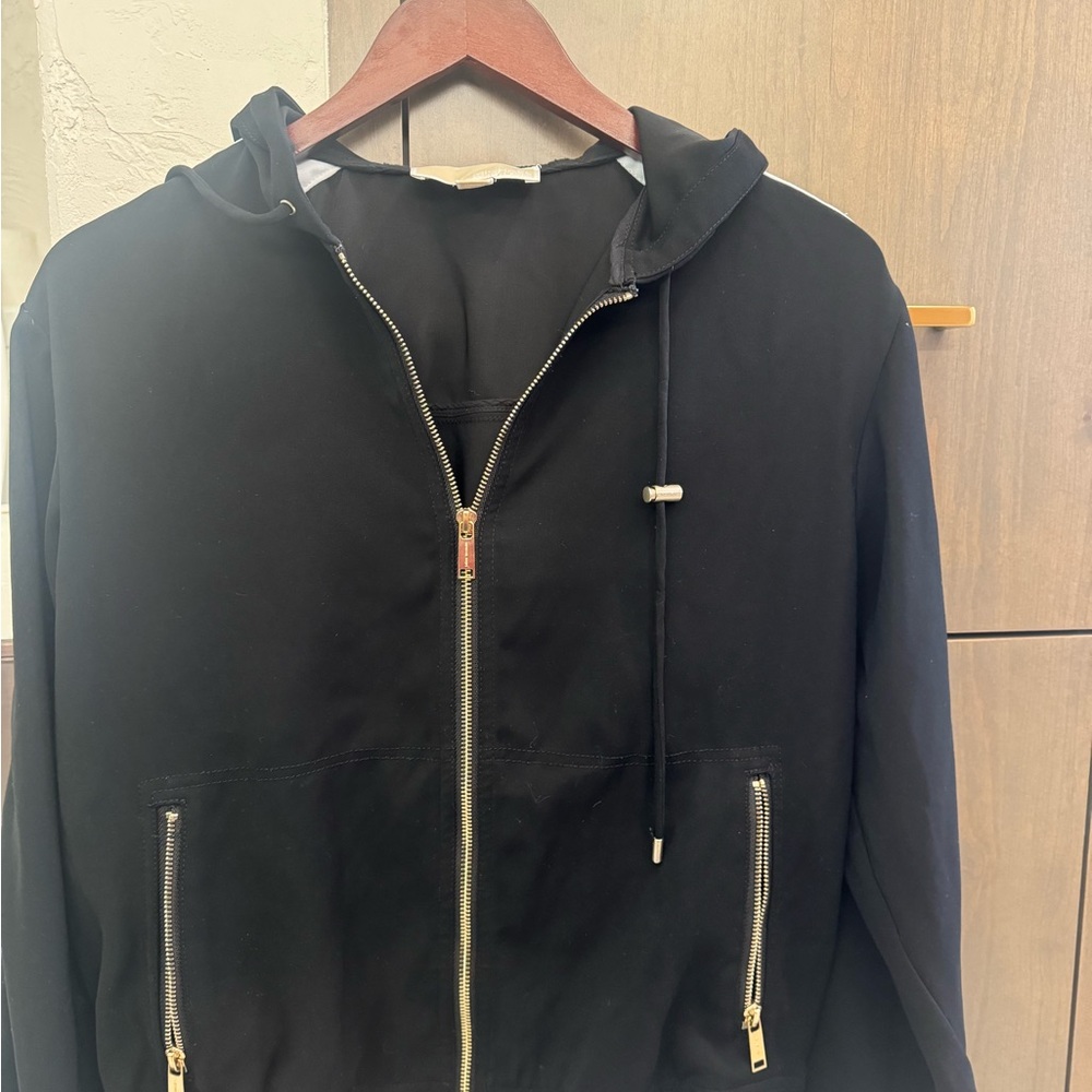 MICHAEL Michael Kors Black Zip Up Sweater